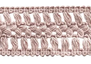 1 1/2" Ballet Pink Open-Weave Trim (Made in France)