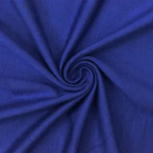 1 3/4 YD PC-Royal Blue Solid Stretch Rayon Jersey Knit Fabric