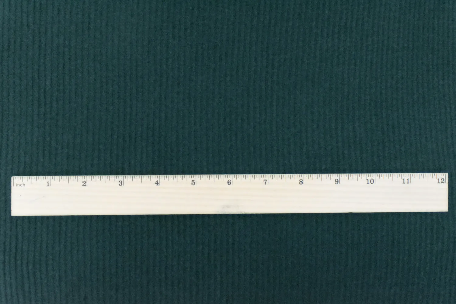 1 3/8 YD PC-Dark Teal Solid Stretch Cotton Brushed 2X2  Rib Knit Fabric