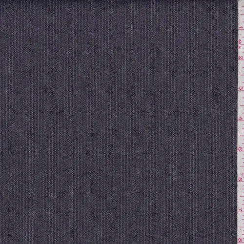 1 5/8 YD PC-Charcoal Muted Pinstripe Suiting Fabric