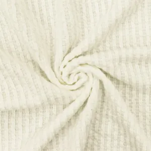 1 5/8 YD PC-Icing Ivory Stripe Stretch Sweater Knit Fabric