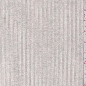 1 YD PC-Heather Ivory Ribbed Sweater Knit Fabric