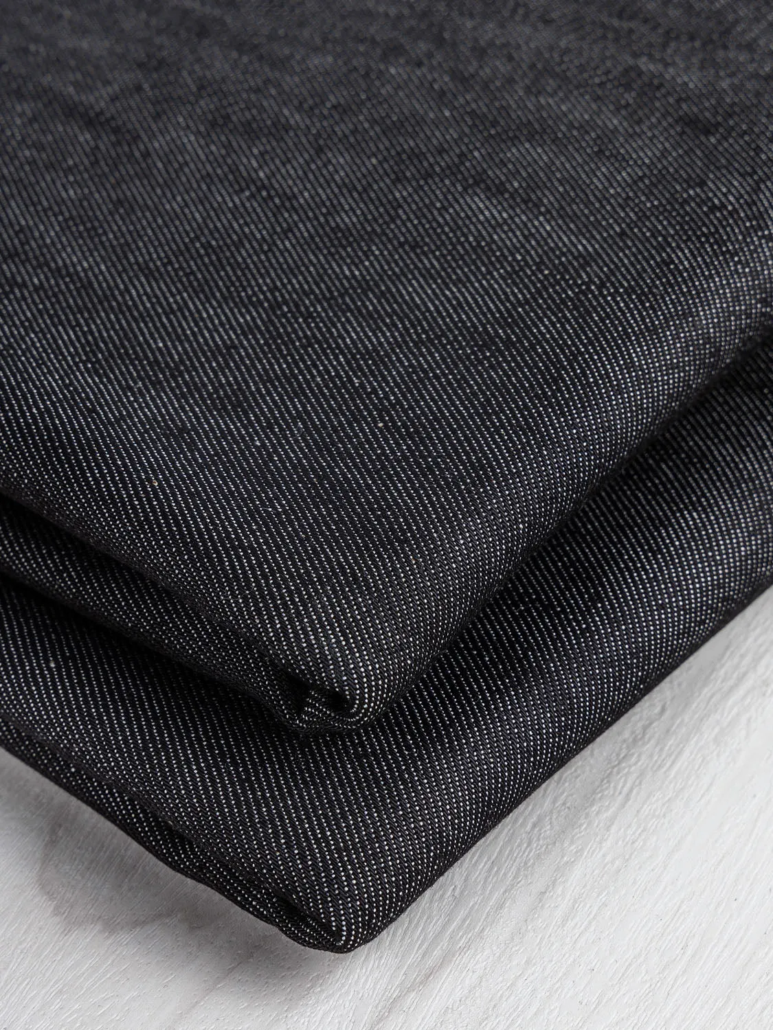 10.75oz Stretch Organic Cotton Denim - Black