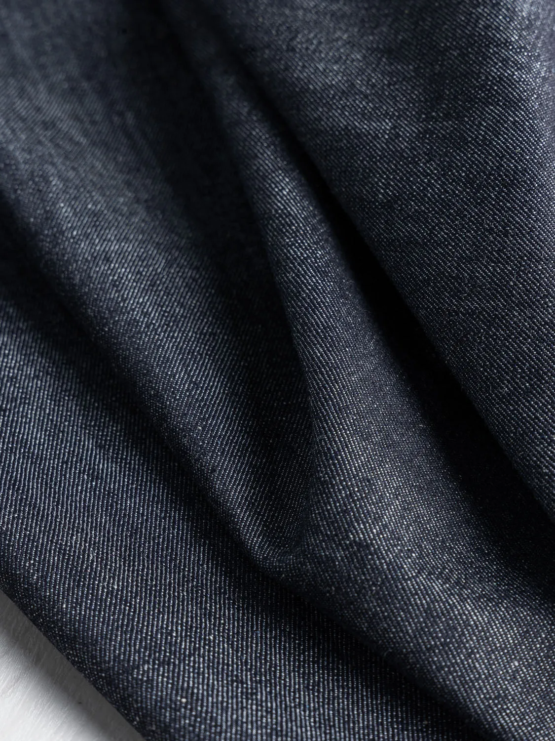 10oz Stretch Recycled Cotton Denim - Indigo Ink - Swatch