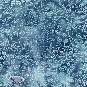 115" Wide Batik - Violetta - Dusty Denim