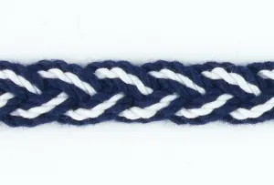 1/2" Blue & White Cotton Trim (Made in France)