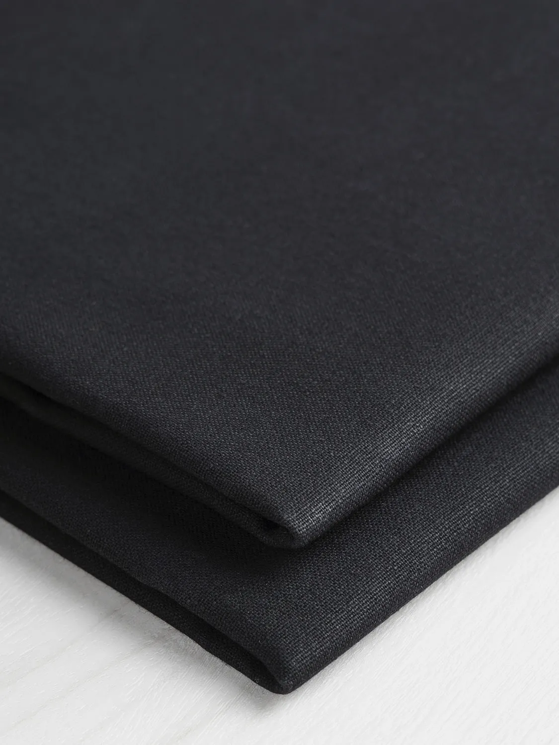 13 oz Deadstock Waxed Cotton - Black - Swatch