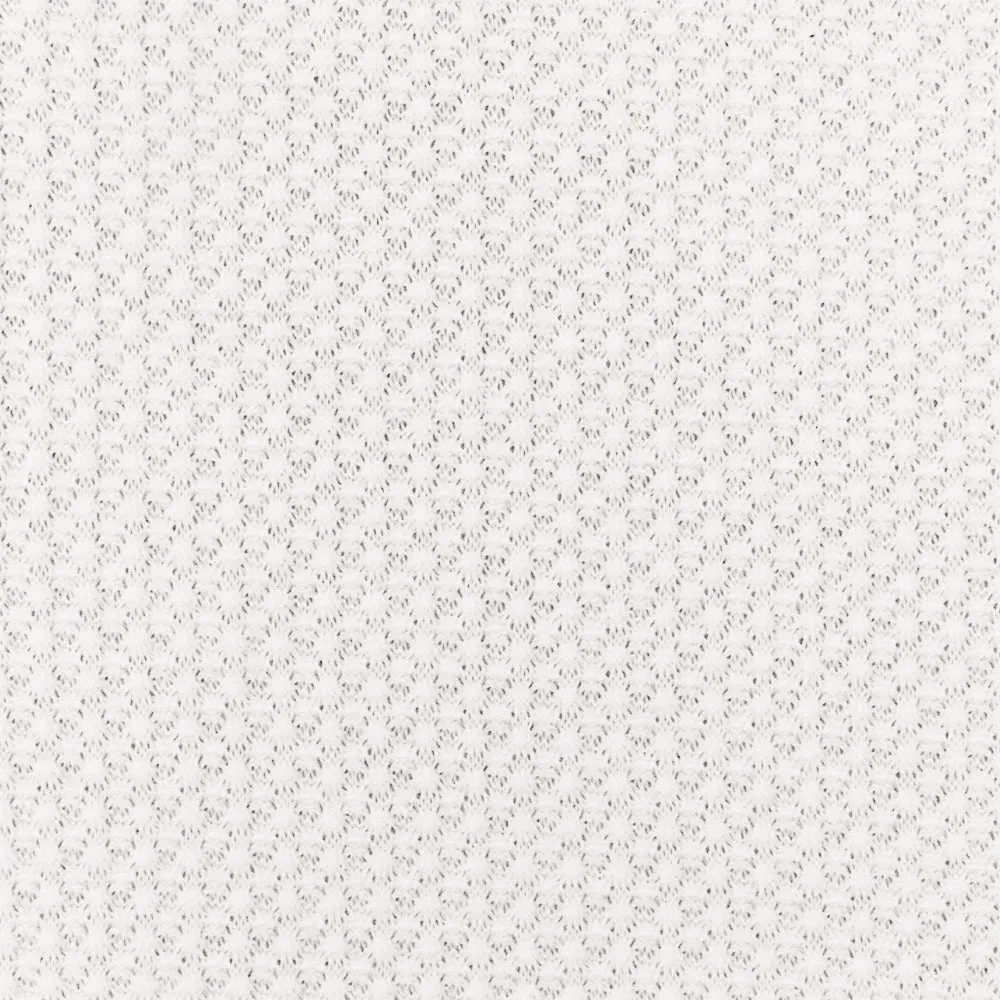 1/4 YD PC-Pure White Solid Stretch Poly Thermal Knit Fabric