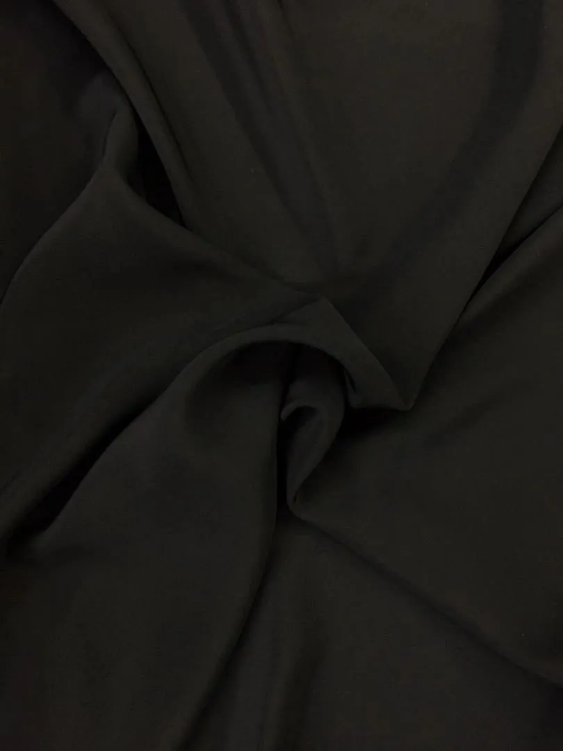 16mm Silk Crepe De Chine- Jet Black