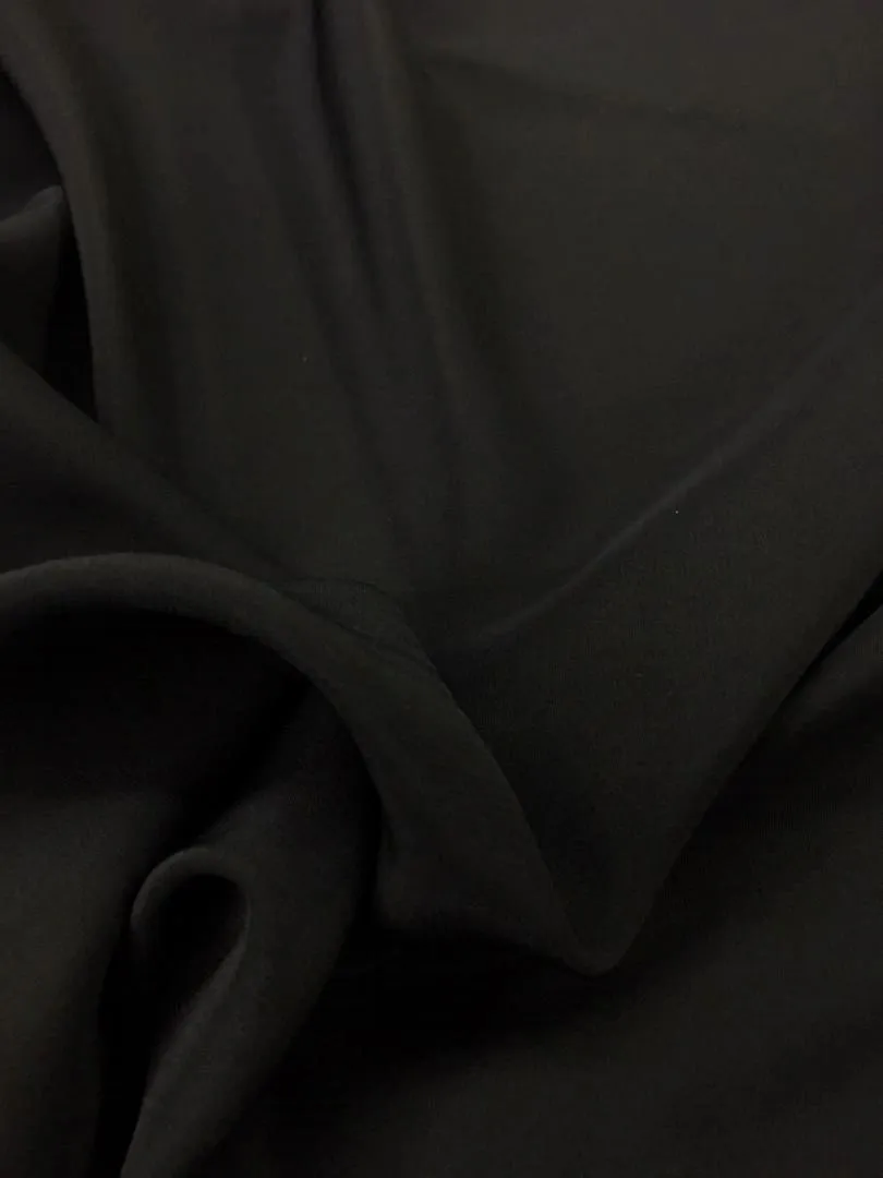 16mm Silk Crepe De Chine- Jet Black