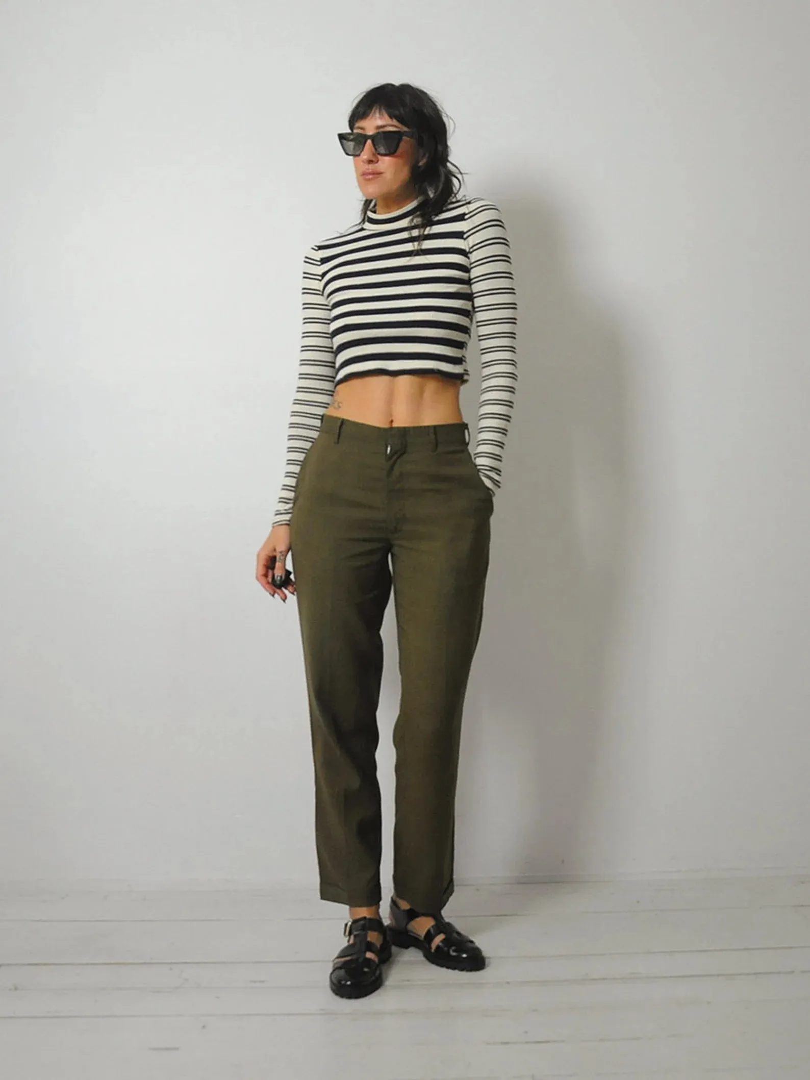 1960's/70's Logan Olive Trousers 28x29