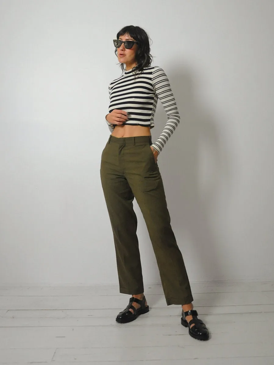 1960's/70's Logan Olive Trousers 28x29