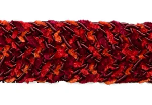 1" Plush Fiery Chenille Braided Trim (Made in USA)