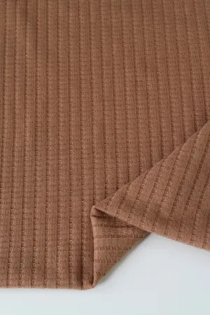 1YD PRECUT; Peanut Butter Nepal Rib Knit