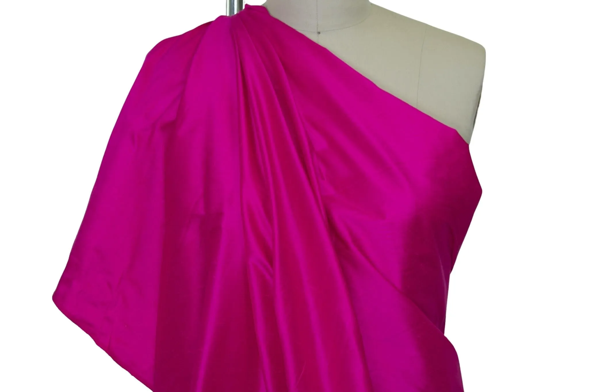 2 1/4 yards of Italian Silk Shantung - Fiesta Pink