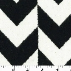 2 1/4 YD PC-Black/White Brushed Chevron Stripe Doubleweave Jacketing Fabric