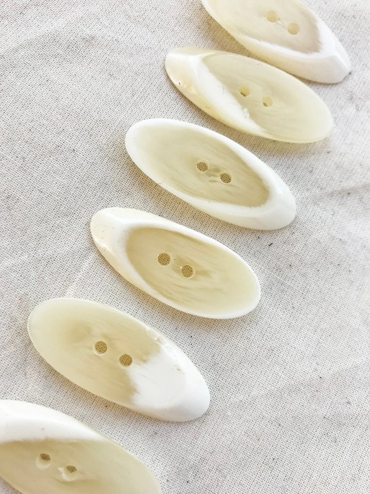 6 ct Julienne Ivory Poly Coat Buttons