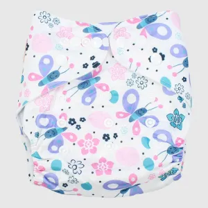 Adjustable And Reusable Diaper (Butterflies)