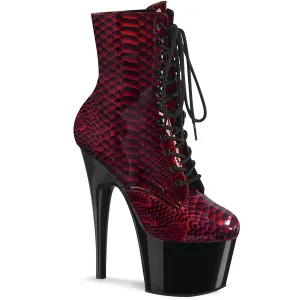 ADORE-1020SP Pleaser Shoes Red Snake Stripper Shoes