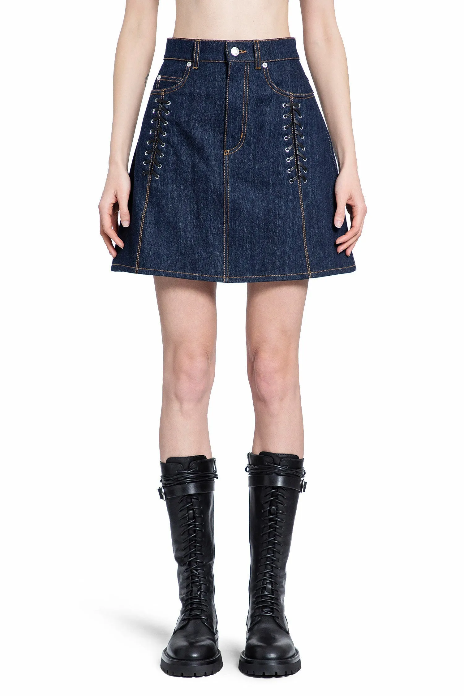 ALEXANDER MCQUEEN WOMAN BLUE SKIRTS