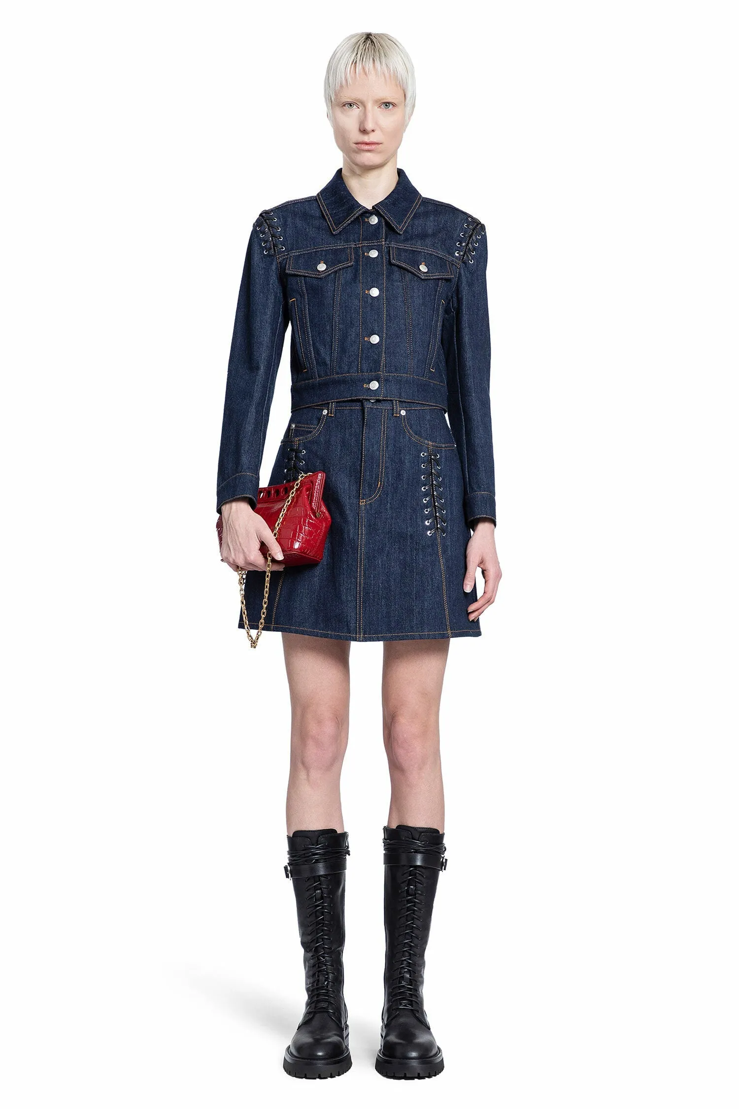 ALEXANDER MCQUEEN WOMAN BLUE SKIRTS