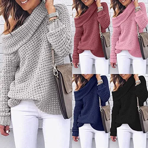 Autumn and Winter Sweater Women's Solid Color Turtleneck Sweater