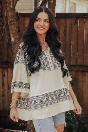 Aztec Knit Blouse