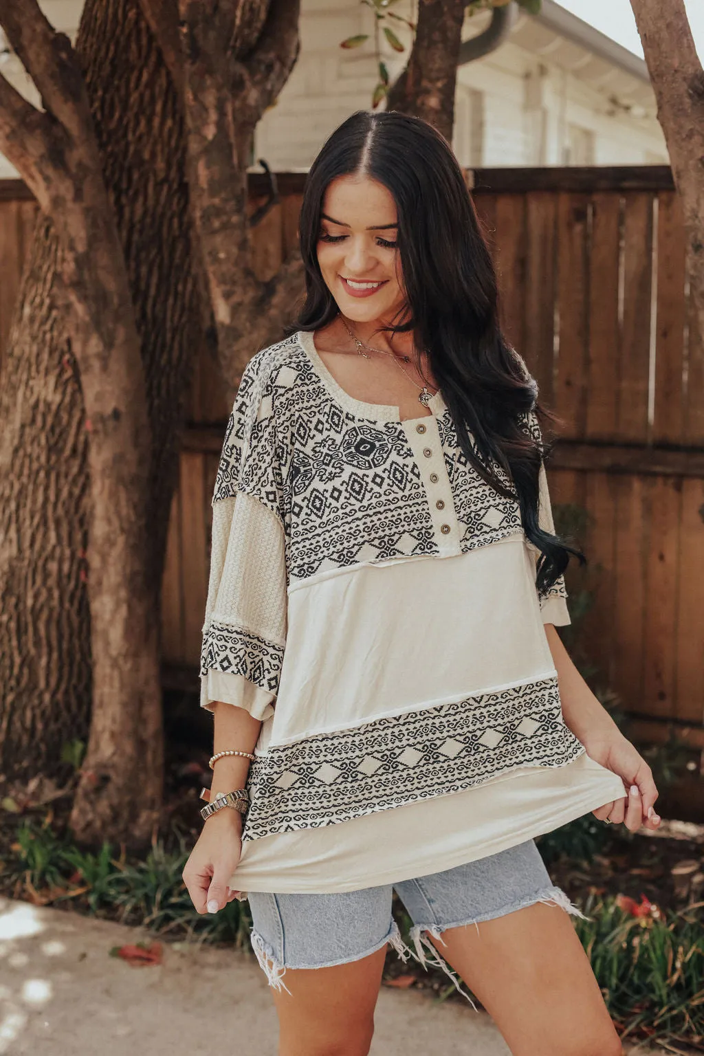 Aztec Knit Blouse