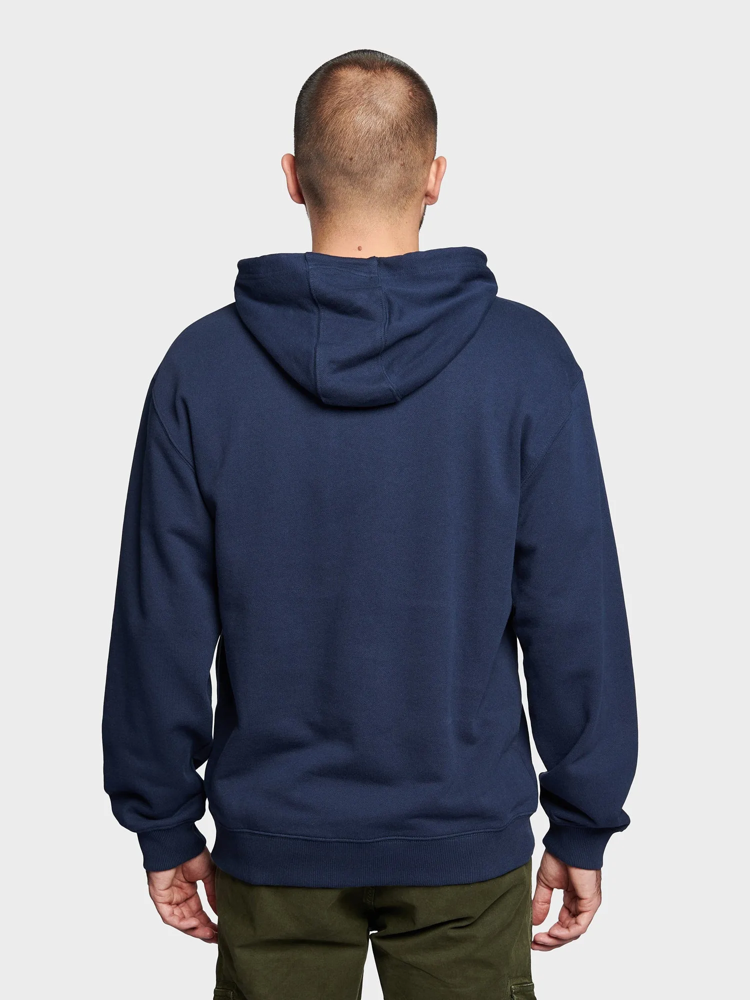 Badge Hoodie in Navy Blue