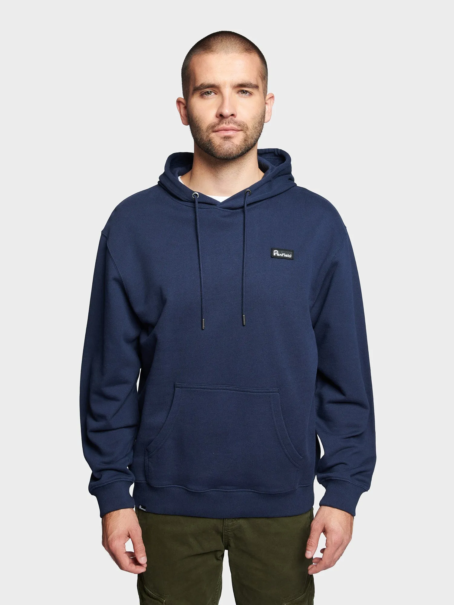 Badge Hoodie in Navy Blue