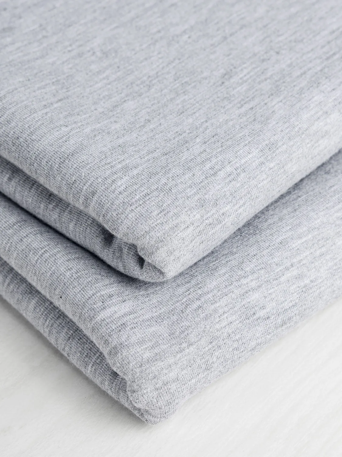 Bamboo Cotton Stretch Fleece - Cloud Grey