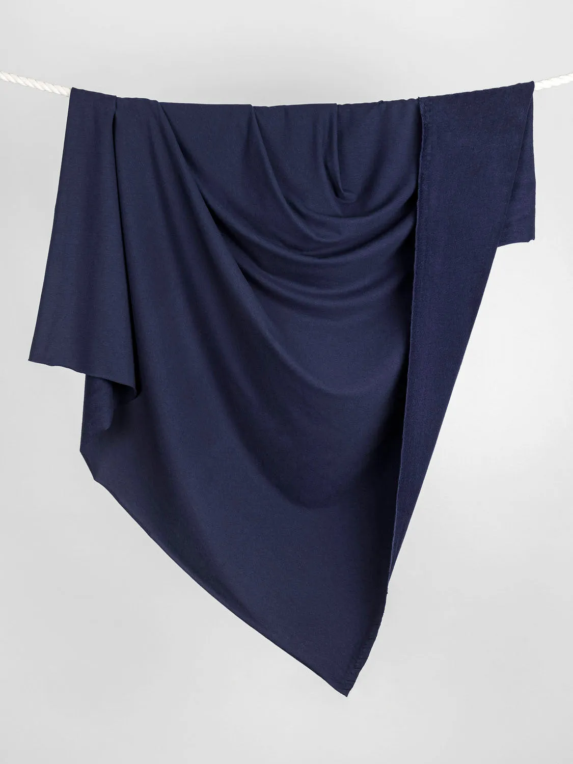 Bamboo Cotton Stretch Fleece - Cobalt - Swatch