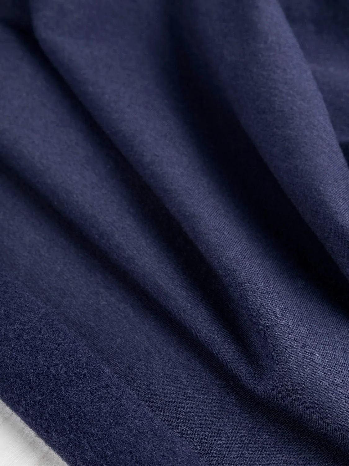 Bamboo Cotton Stretch Fleece - Cobalt - Swatch