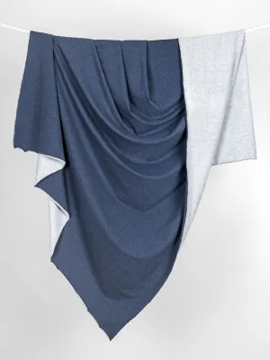 Bamboo Cotton Stretch Fleece - Heather Blue - Swatch