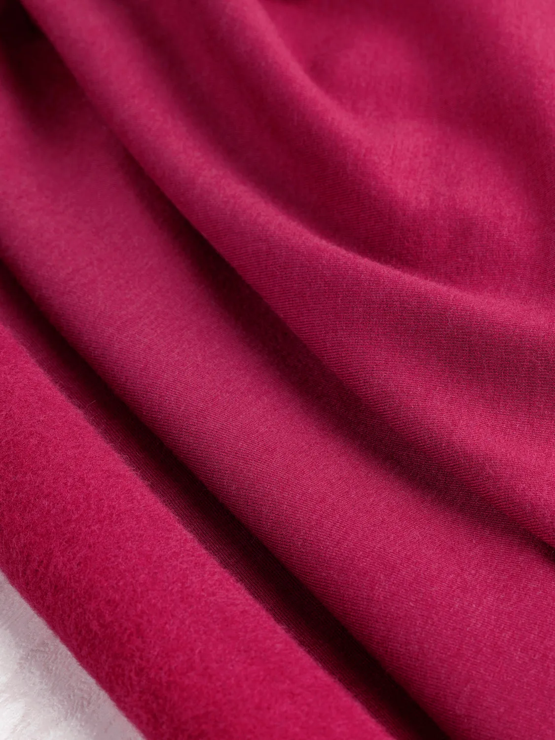 Bamboo Cotton Stretch Fleece - Hibiscus - Swatch