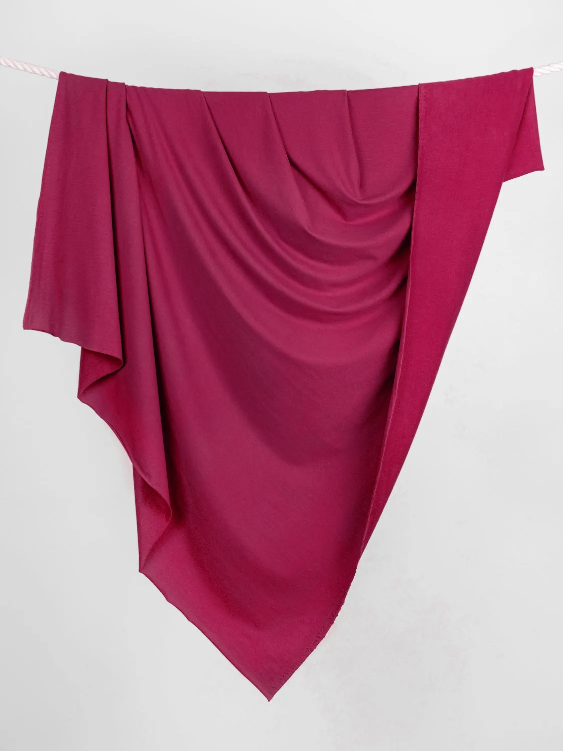 Bamboo Cotton Stretch Fleece - Hibiscus - Swatch