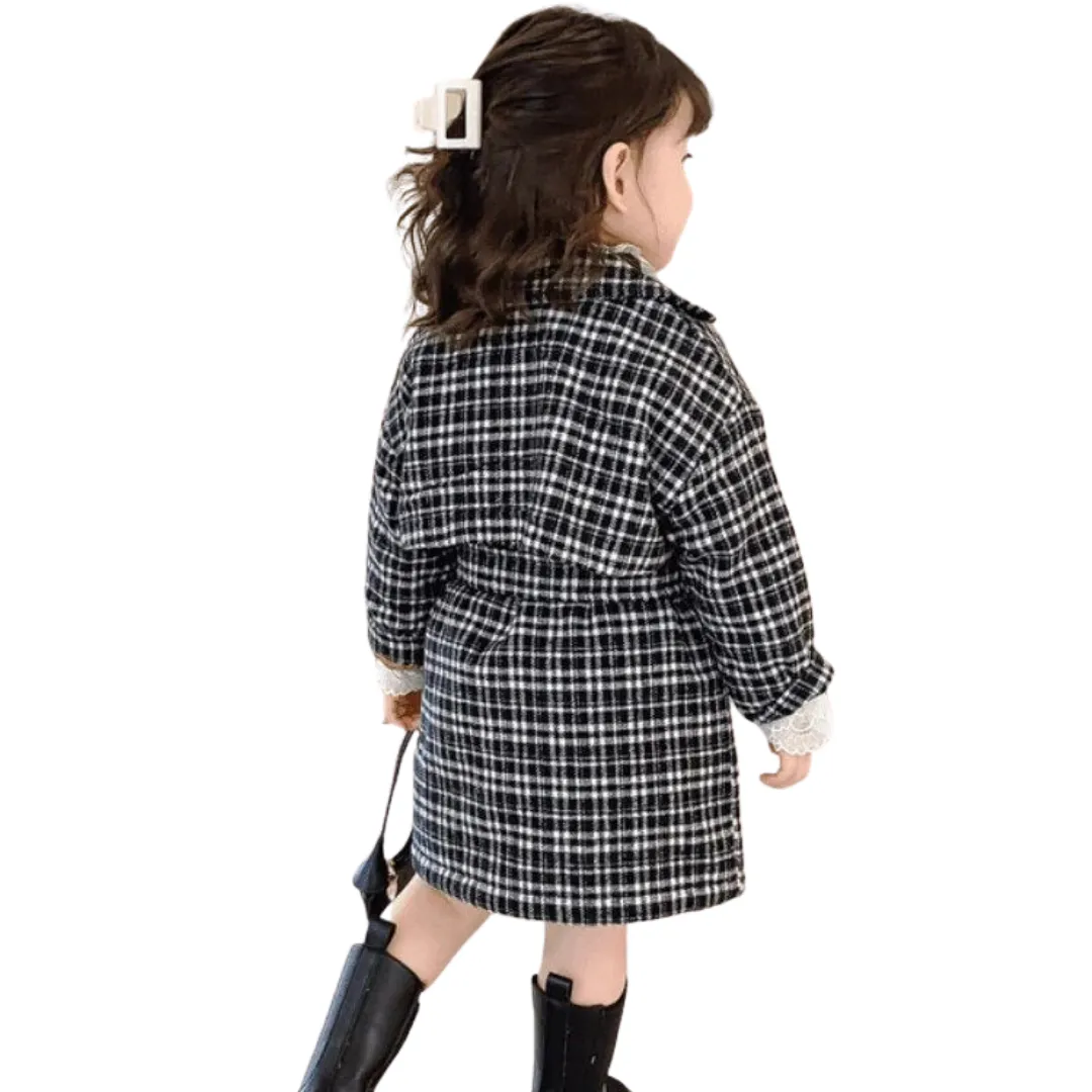 Belted Plaid Coat