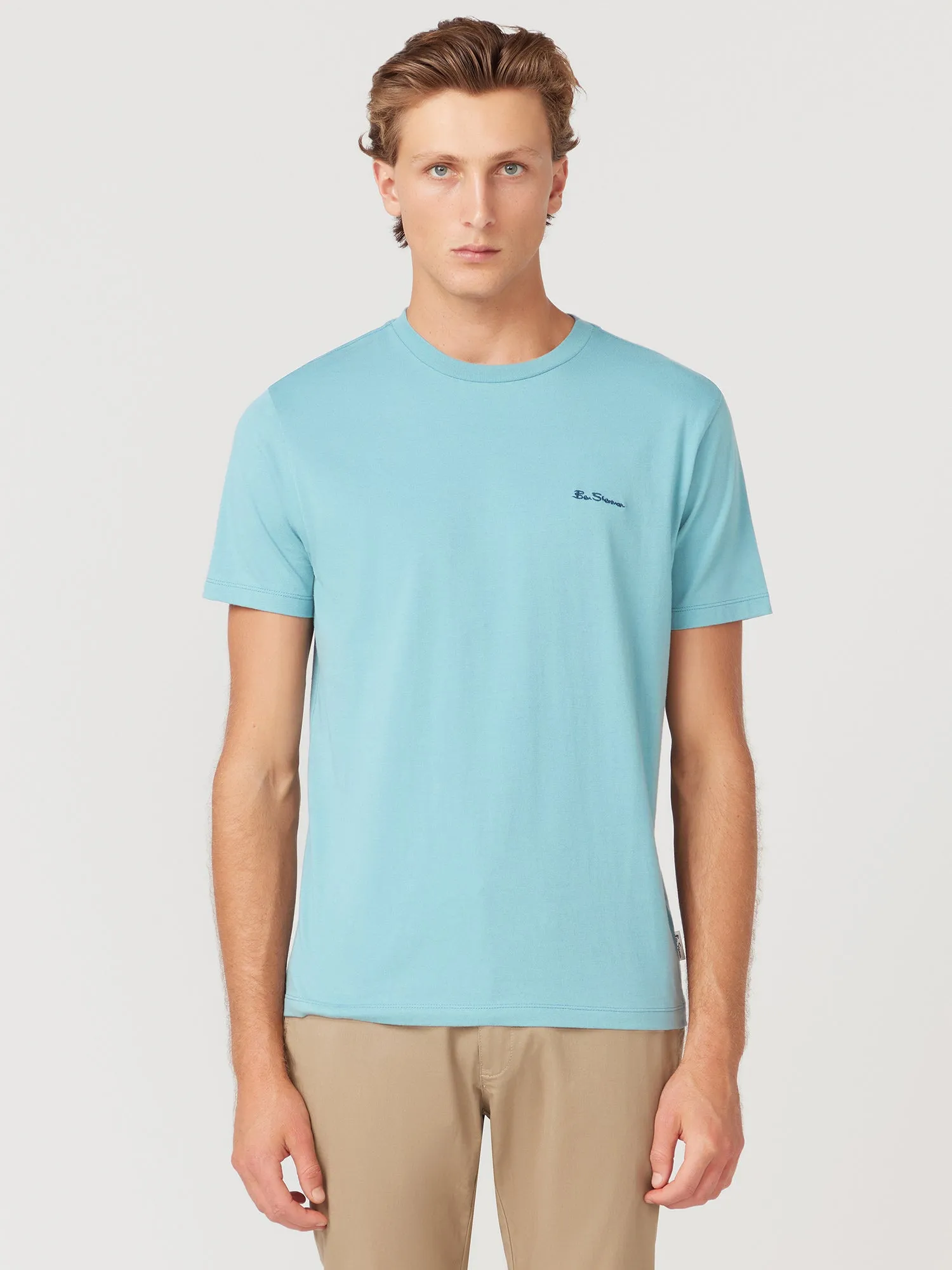 Ben Sherman Signature Chest Embroidery TEE Petrol Blue BU2520191