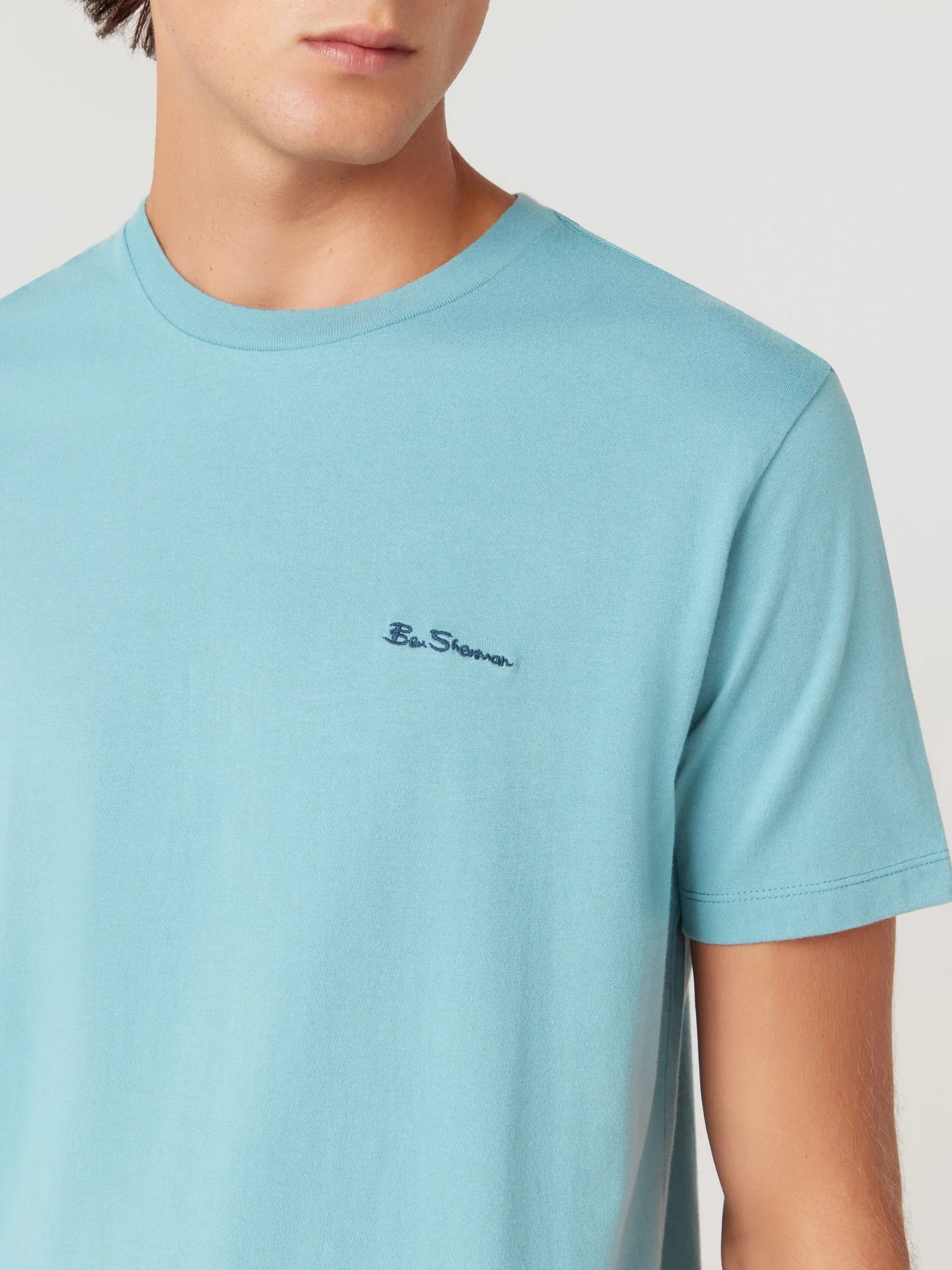 Ben Sherman Signature Chest Embroidery TEE Petrol Blue BU2520191