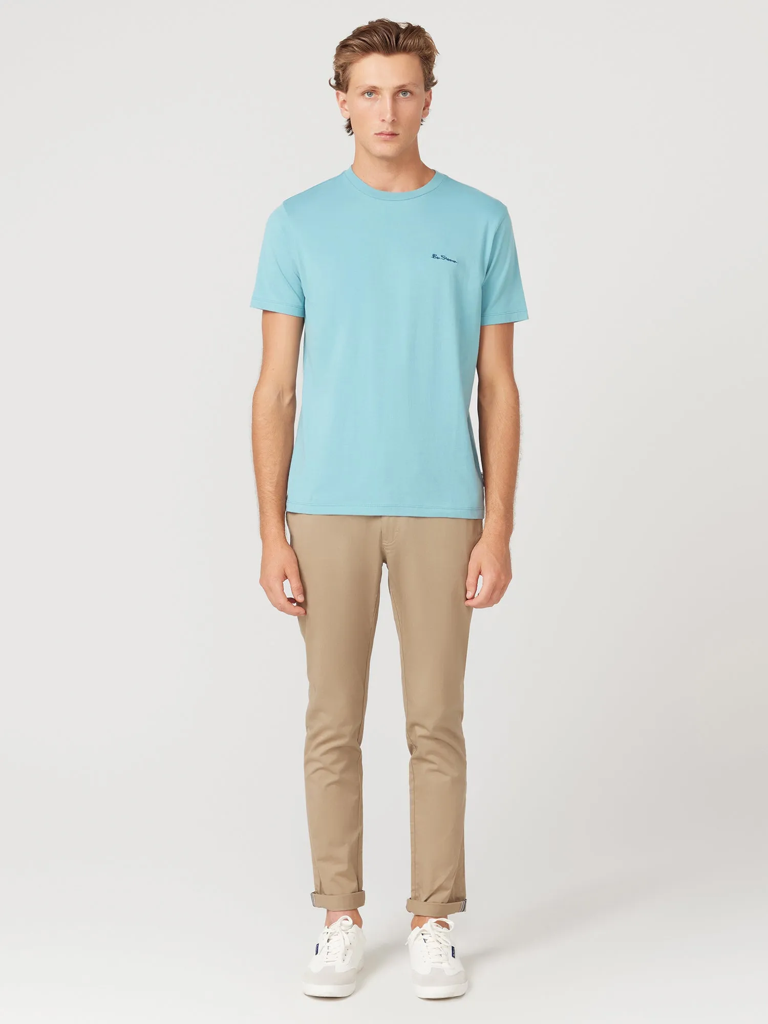 Ben Sherman Signature Chest Embroidery TEE Petrol Blue BU2520191