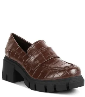 Benz Chunky Block Heel Loafers