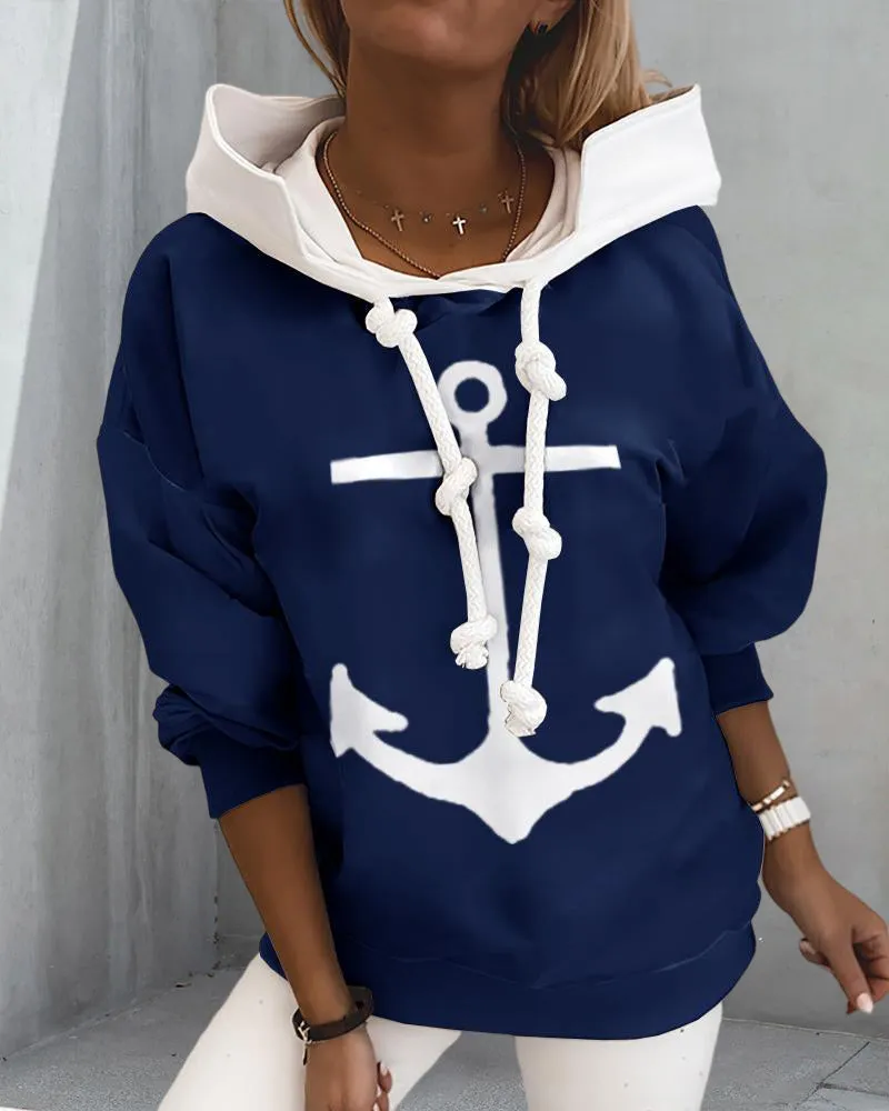 BerryBetty - Anchor pattern hoodie