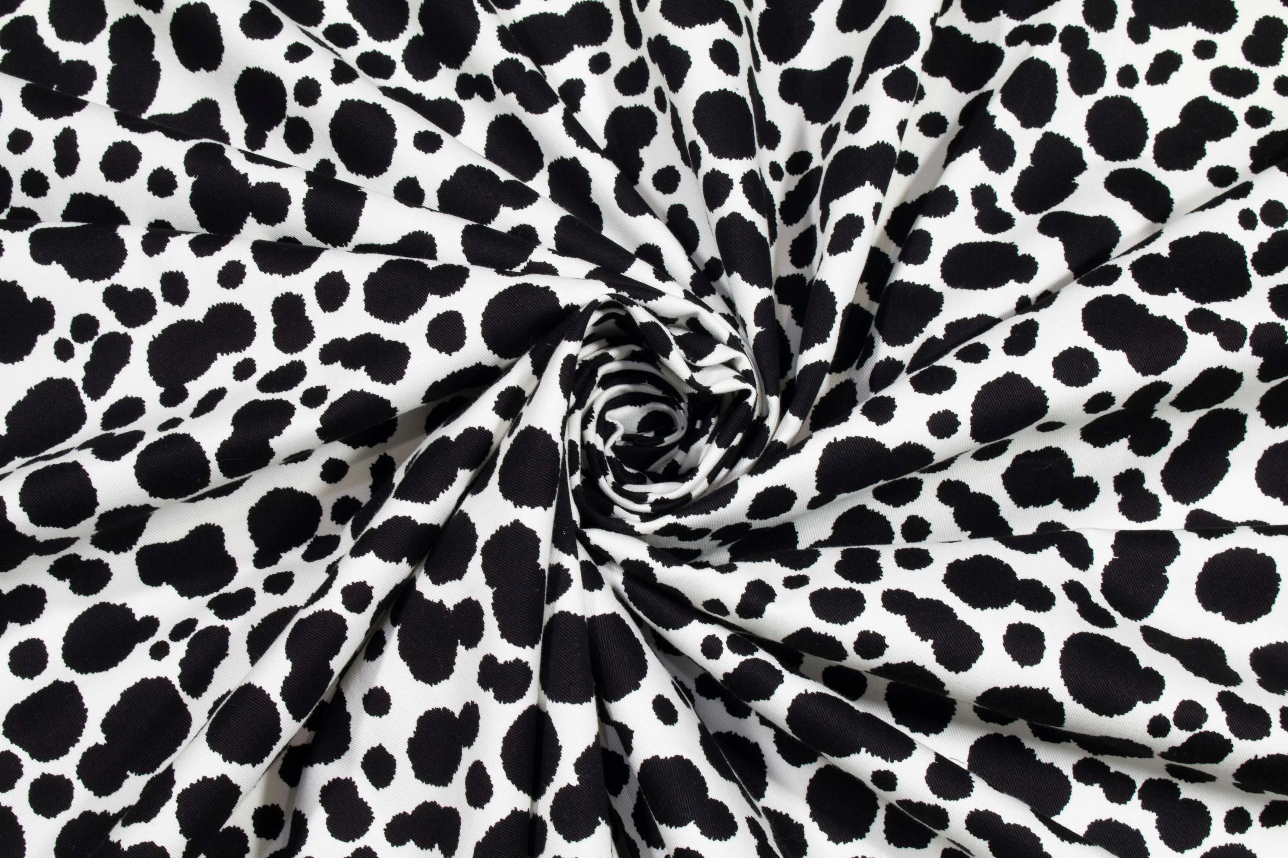 Black and White Cow Print Cotton