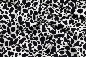 Black and White Cow Print Cotton