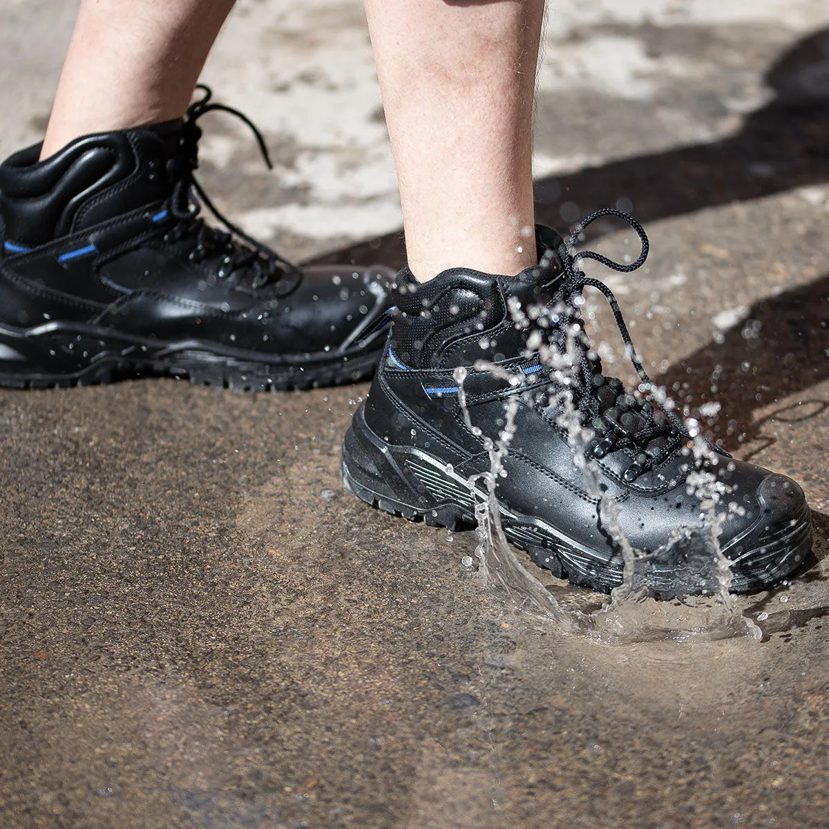 Black Hammer Mens Work Boots Lightweight - Steel Toe Safety Shoes with Non-Slip Outsoles, Comfort for Any Job 6600