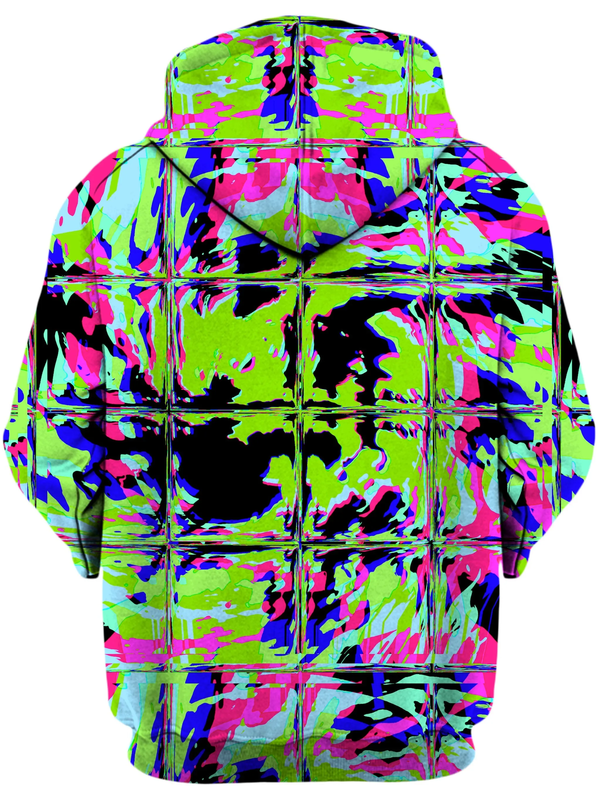 Blacklight Rave Glitch Unisex Zip-Up Hoodie