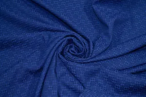 Blue Cotton Acrylic French Brocade