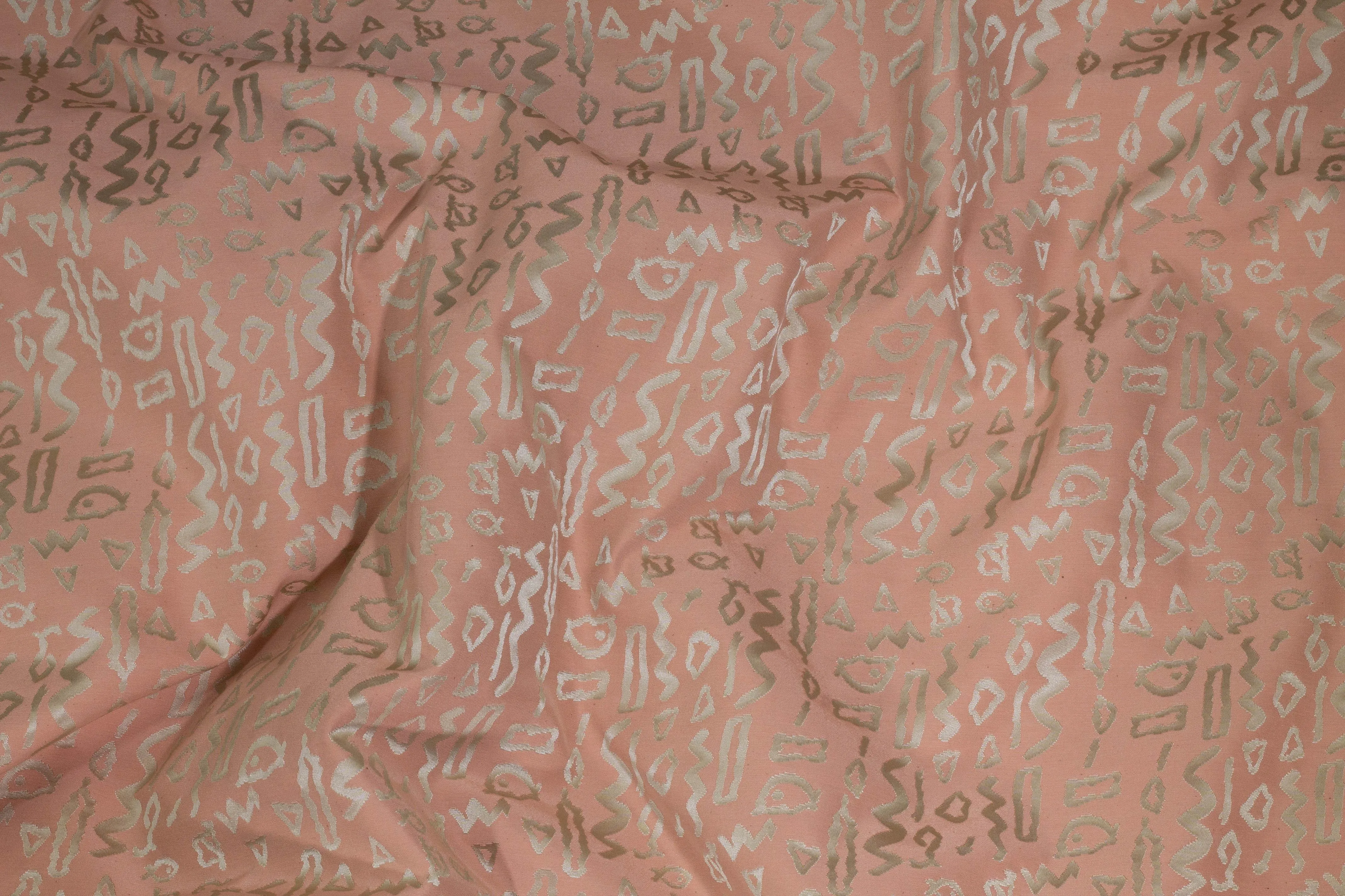 Blush and Champagne Tribal Design Jacquard