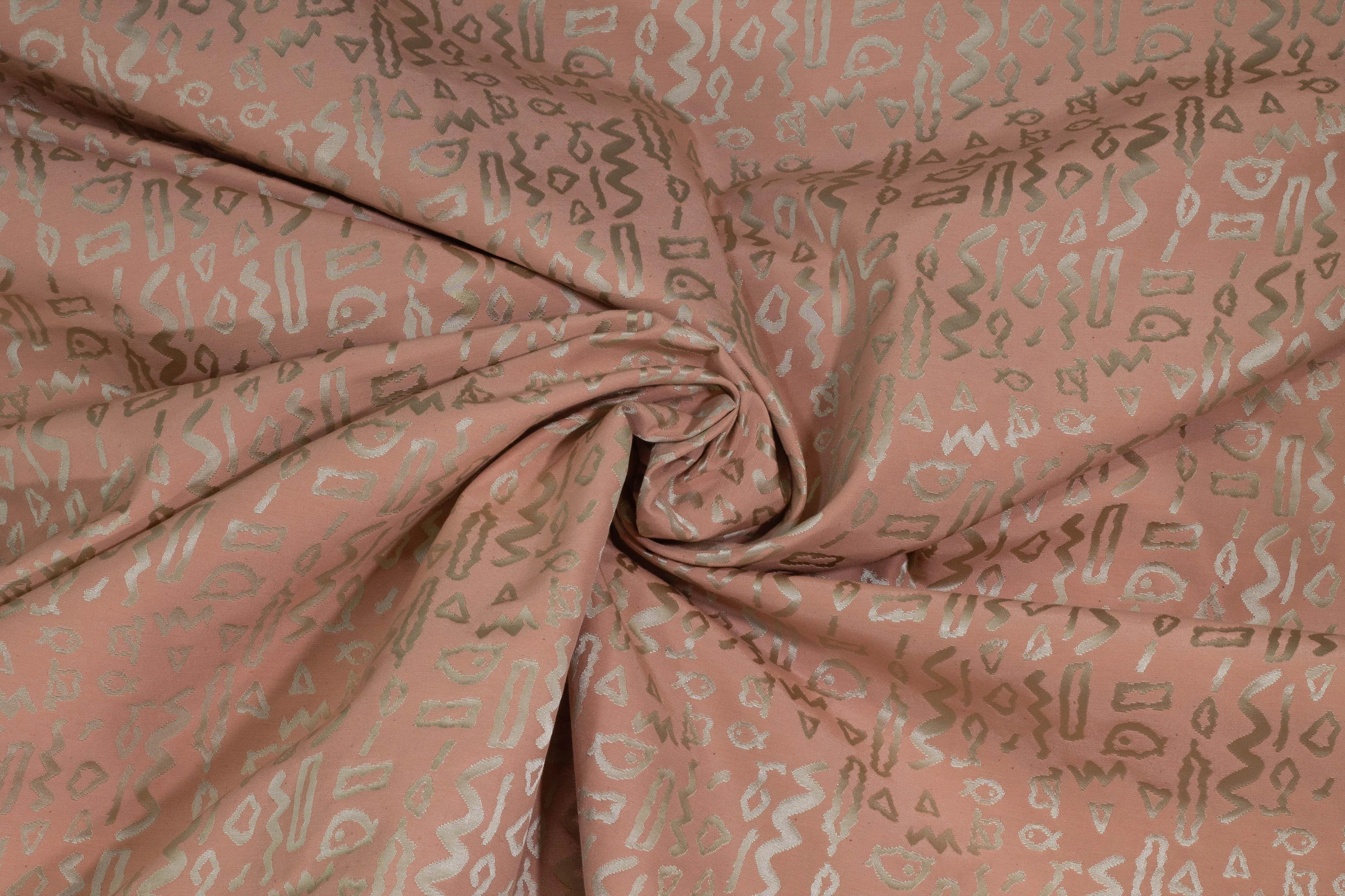 Blush and Champagne Tribal Design Jacquard