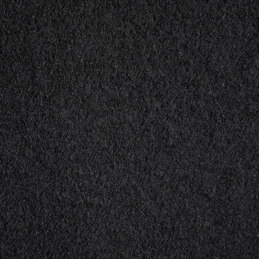 Boiled Wool Blend Coating Black